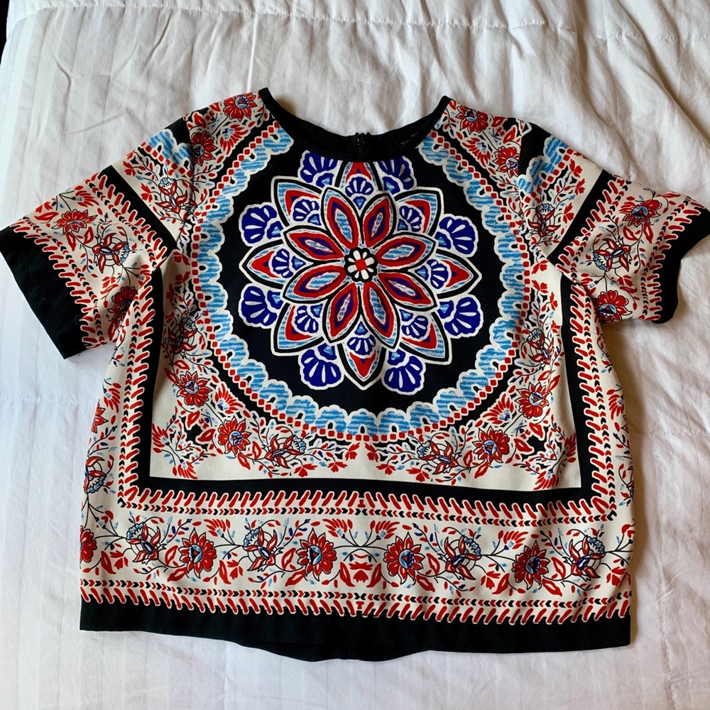 Abstract print blouse